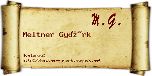 Meitner Györk névjegykártya